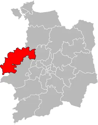 Кантон на карте департамента Иль и Вилен