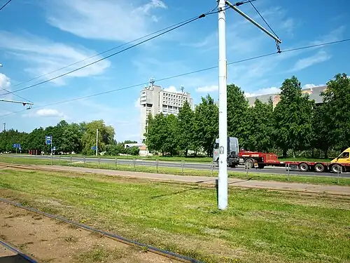 Вид на бывшие корпуса радиозавода