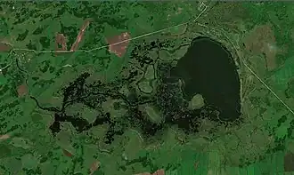 Спутниковый снимок озера Индерь