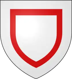 Червлёный сквозной сердцевой щиток на серебряном поле