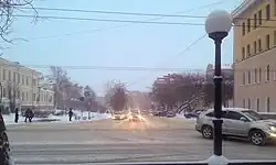 начало Московского тракта от улицы Ленина