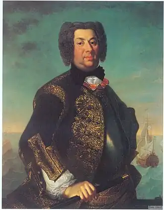 В. А. Дмитриев-Мамонов. Художник Иоганн Пауль Людден, 1735 год. Холст, масло.