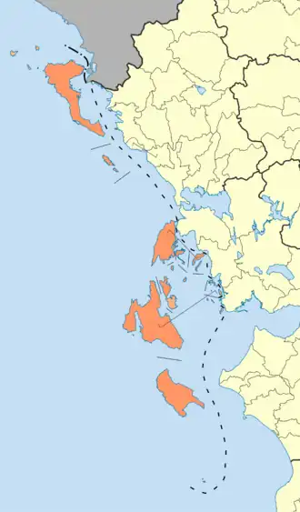 Ионические острова на карте