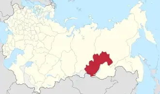 Иркутская губерния на карте