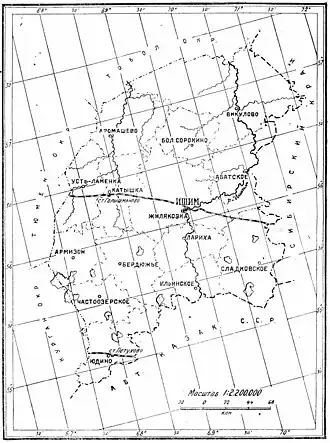 Ишимский округ на карте
