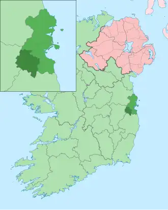 Южный Дублин на карте