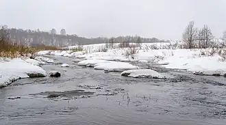 Ить в районе деревни Филисово ранней весной.