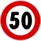 Limite massimo di velocità (50 km/h)