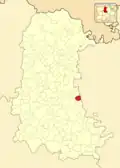 Расположение муниципалитета на карте провинции