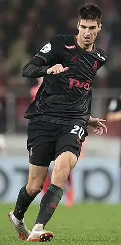 Кузьмичёв в составе московского «Локомотива» в 2022 г.