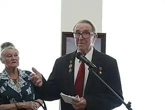 На открытии персональной выставки в Туле (7 июня 2023)