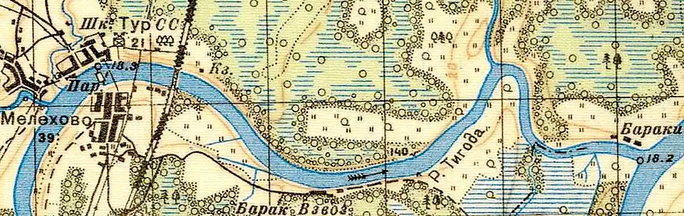 Барак сплавщиков Взвоз. 1937 год