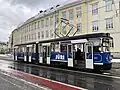 Ретро-стилизированный Tatra KT4TMR "Jüri" на площади Вабадузе
