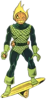 Джек-фонарь в Official Handbook of the Marvel Universe vol. 2 #6 (май 1986)Художник — Джозеф Рубинштейн