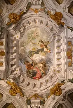 Кьявистелли и мастерская. Триумф Юноны. Роспись плафона «Летних апартаментов» Козимо III и Маргариты Луизы Ореанской. Ок. 1661. Палаццо Питти, Флоренция