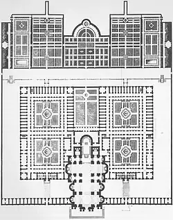 План бенедиктинского монастыря Сан-Николо-л'Арена. 1686. Катания