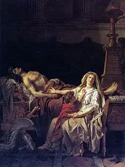 Ж. Л. Давид.  Андромаха у тела Гектора (1783), Лувр