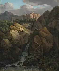 Монастырь Санта-Схоластика недалеко от Субиако. Ок. 1790. Холст, масло. Частное собрание