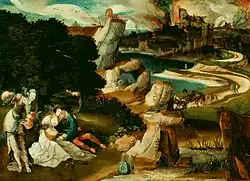 Лот с дочерьми. 1523. Дерево, масло. Детройтский институт искусств, Детройт, США