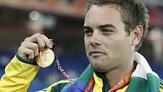 Джаррод Баннистер на Играх Содружества в Дели в 2010 году