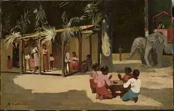 Экзотическая сцена (Юго-Восточная Азия). Национальный музей в Варшаве.