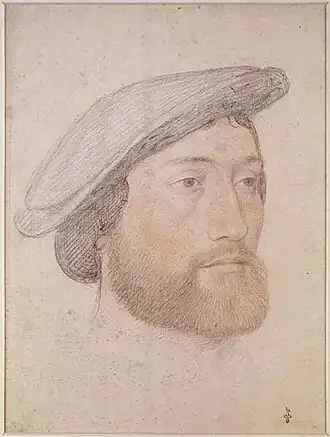 Жан Клуэ. Жан де Дентевиль, сеньор де Полизи. Шантийи, музей Конде