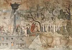 История ордена кармелитов. Деталь росписи. 1517. Кармелитский монастырь, Франкфурт-на-Майне