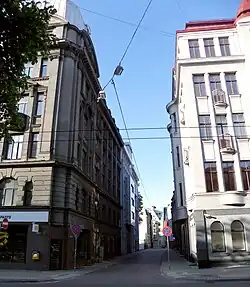 Вид от начала улицы