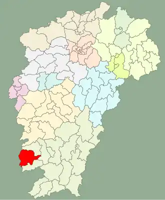 Чунъи на карте