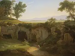 Скальные гроты около Черваро. 1812, Национальный музей (Вроцлав).