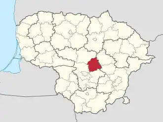 Ионавское районное самоуправление на карте