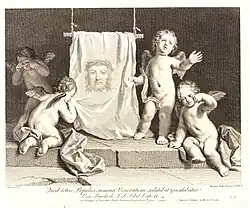 Святой плат. По оригиналу Я. Амигони. Между 1739 и 1747. Офорт