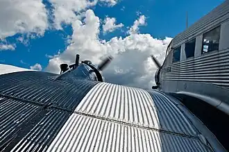 Вид с крыла Ju 52