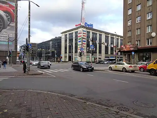 Перекрёсток улицы Пронкси иНарвского шоссе