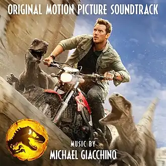 Обложка альбома Майкла Джаккино «Jurassic World Dominion(Original Motion Picture Soundtrack)» (2022)