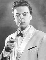 Юрис Леяскалнс в роли Джильберта («Американская трагедия» Драйзера).  Фото 1960 года.