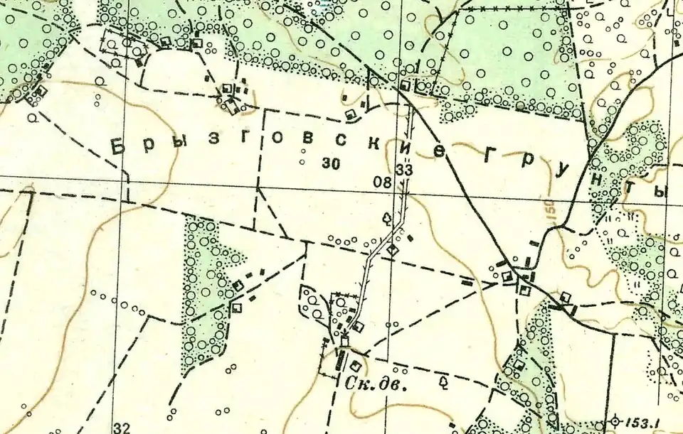 Земли деревни Красное Брызгово. 1938 год