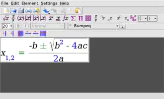 Скриншот программы KFormula