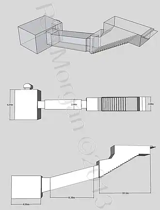 Изометрический план KV55 в 3D