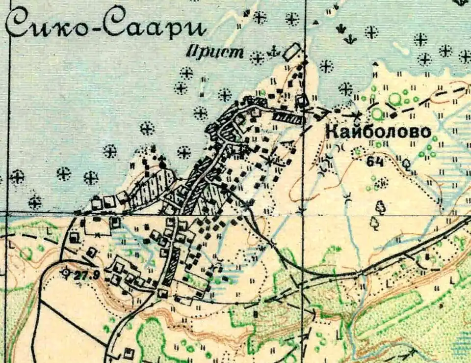 План деревни Кайболово. 1930 год