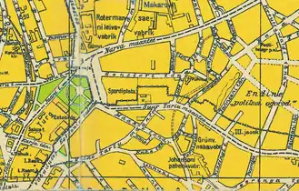 Улица Крейцвальда на карте Таллина 1928 года