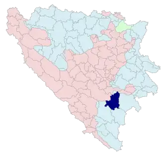 Община Калиновик на карте