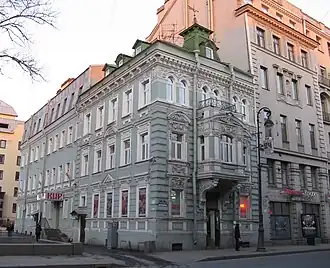 Каменноостровский проспект, 11заводская контора механического завода Р. К. Гроша. 1886.