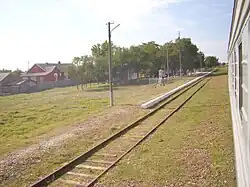 Станция Каргинская. Вид в сторону Червлённой-Узловой. 2011 год