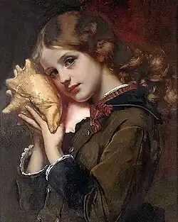 Слушая море. 1879. Дерево, масло. Частное собрание