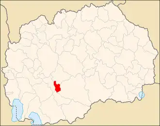 Община Кривогаштани на карте