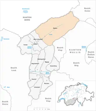 Блаттен на карте