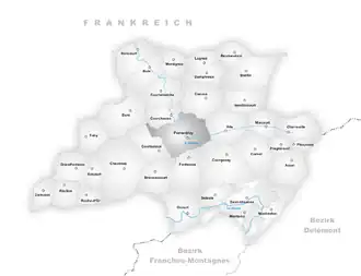 Поррантрюи на карте