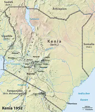 Кения в 1952 году