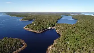 Беломорская биологическая станция Зоологического института с высоты птичьего полета